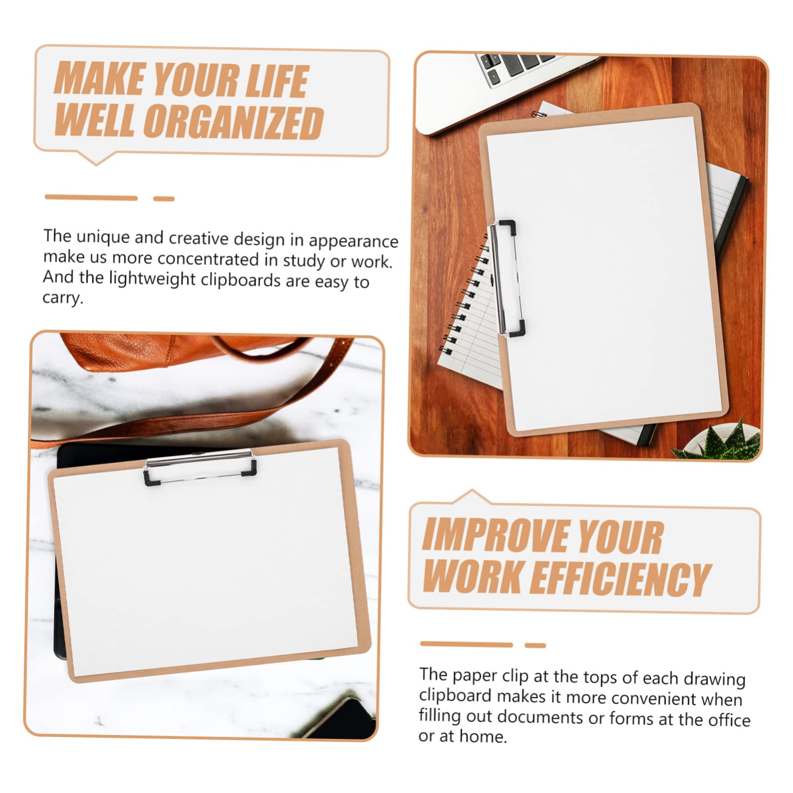 Uonlytech 2 Set Portablocco Orizzontale Organizer Documenti Per Ufficio E Scuola Design E Per Per Riunioni E Facile Usare E Portatile 3 Pezzi * 2