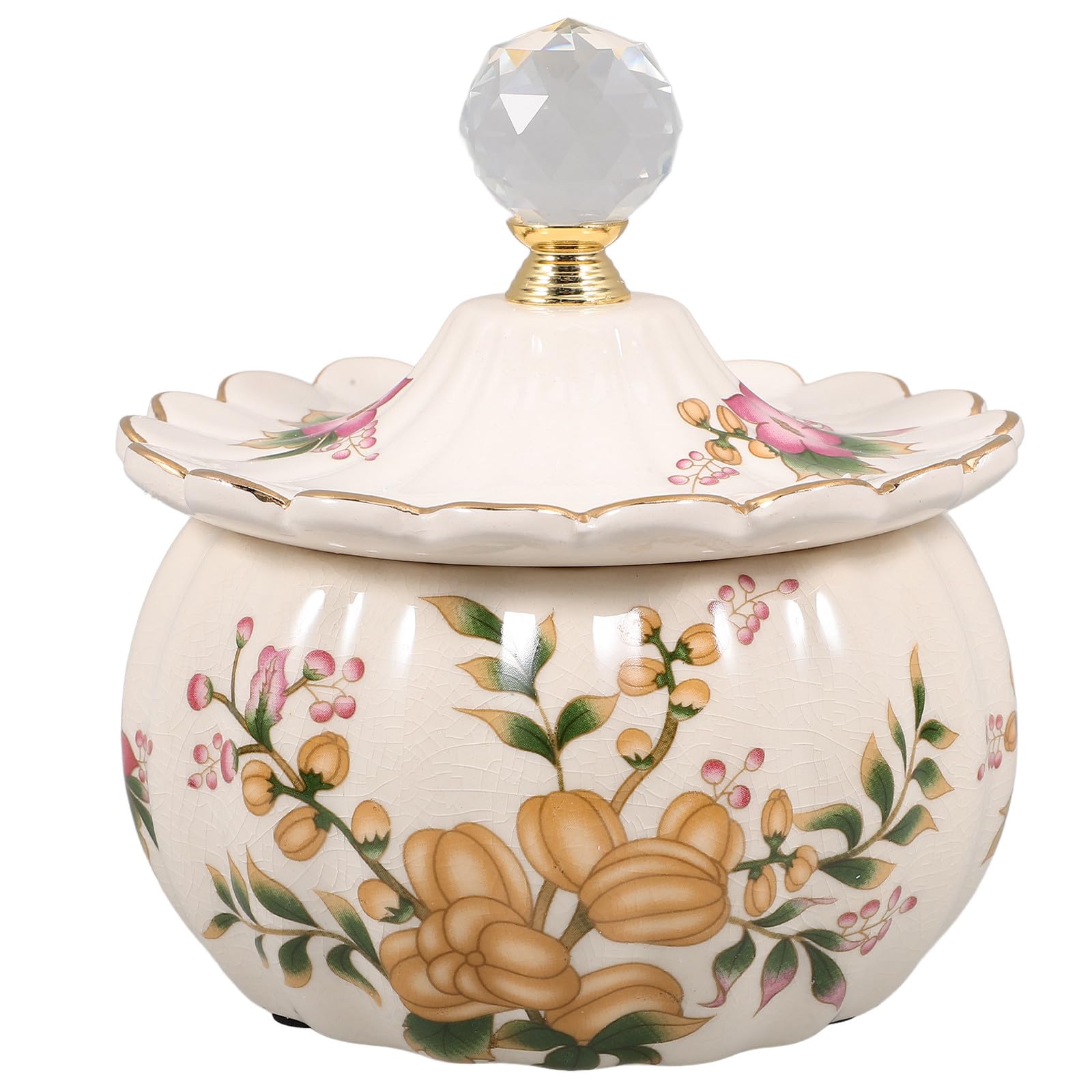 ULTECHNOVO Scatola per Gioielli Facile da Aprire e Chiudere in Ceramica Bianca Cristallo, Contenitore Decorativo Semplice per Natale e Anniversari per Anelli e Orecchini