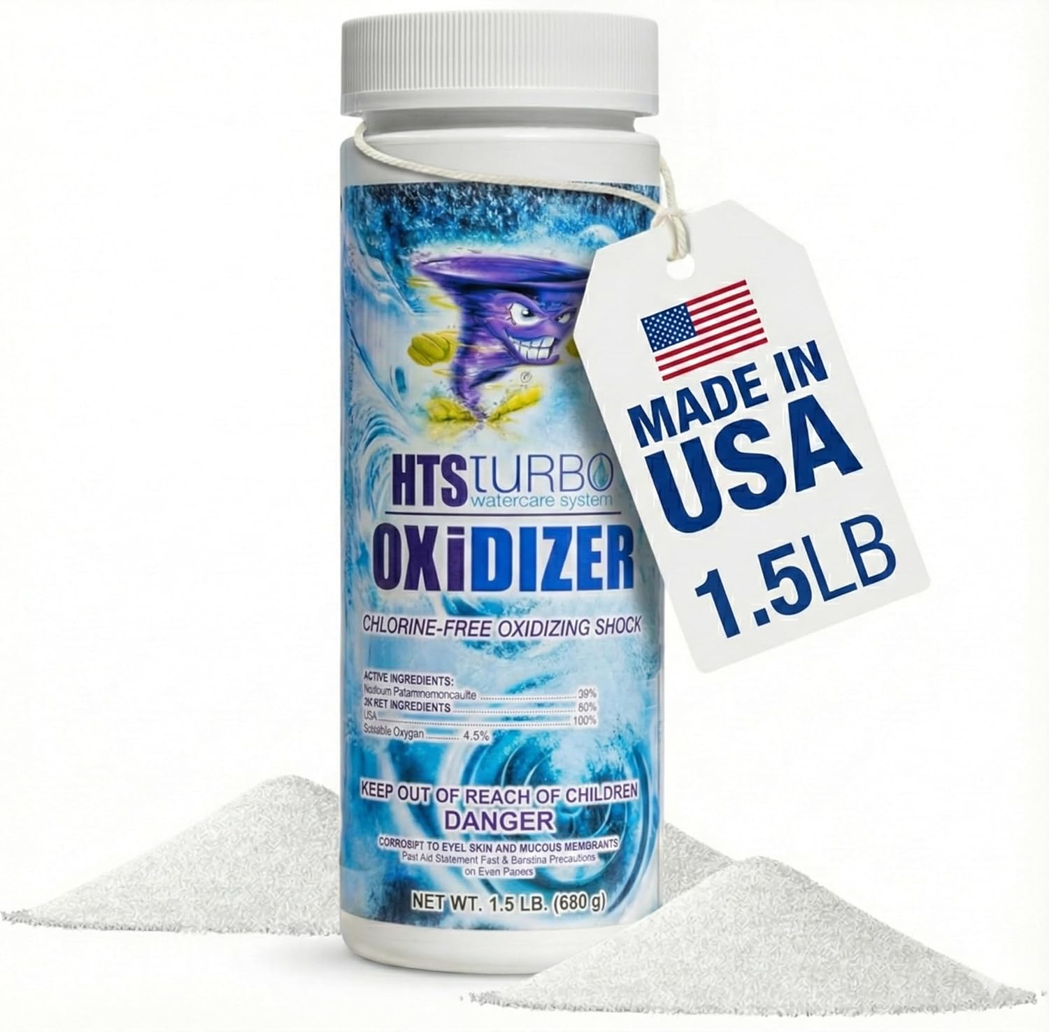 Oxidizer Shock for Pools, Hot Tubs & Spas - 5 lbs Made in USA | Fast-Dissolving Oxidizing Shock for Pool | Non Chlorine Pool Shock Treatment | Non Chlorine Shock for Pool Clears Water