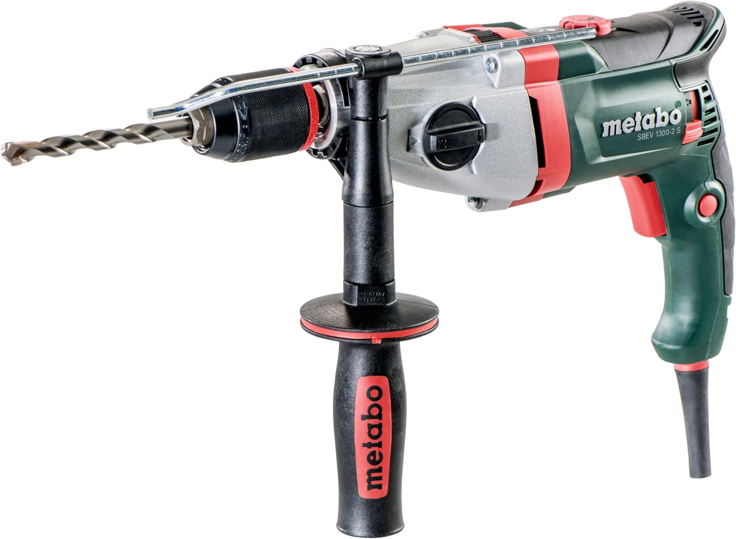 Metabo Hammer Drill SBEV 1300-2 S with VTC - Full Wave Electronics, 1300 W - Includes Transport Case - 600786500