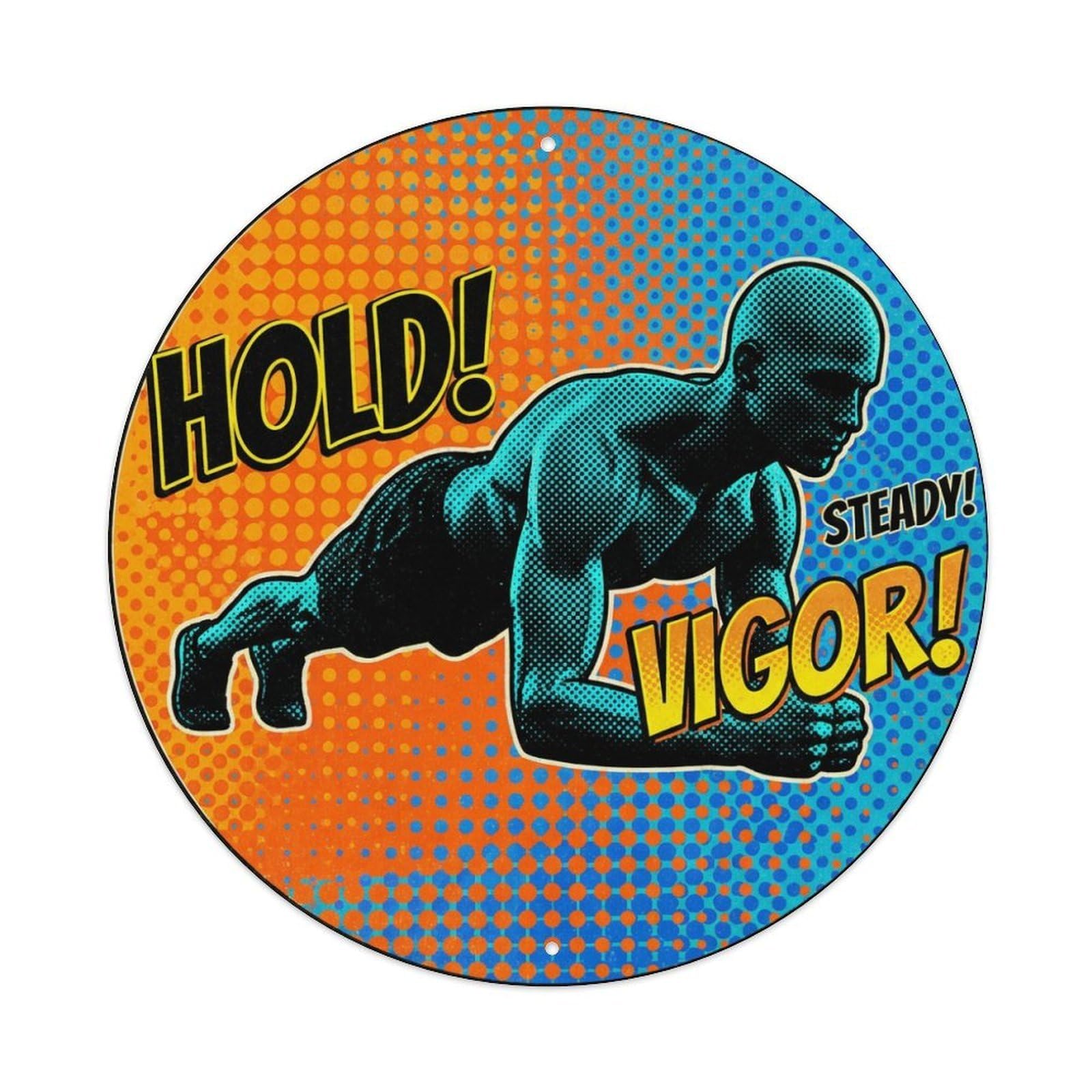 Fyrn Style Metal Tin Sign Gym Fitness Workout Motivation Exercise Vigor