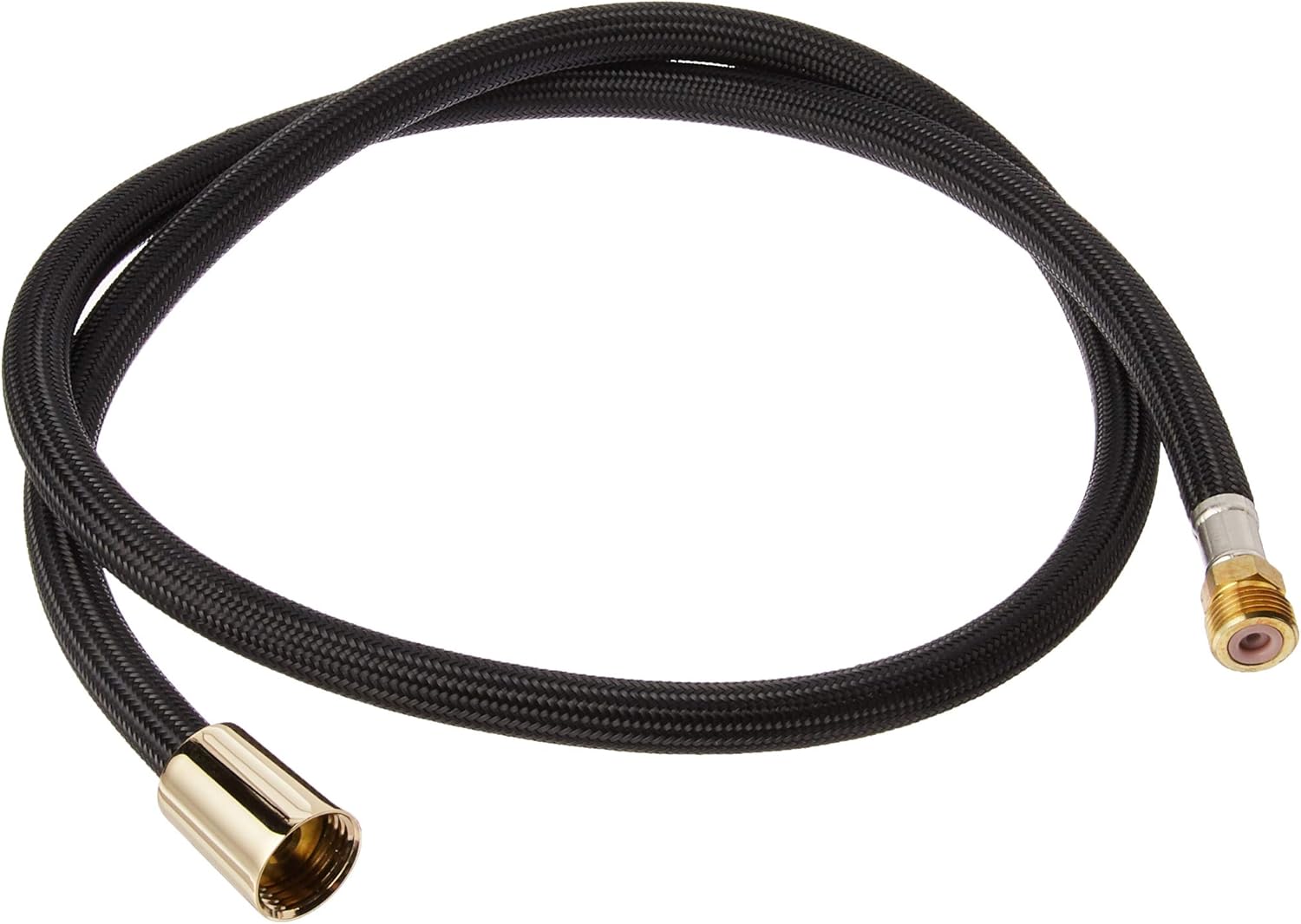 Rohl 9.28426IB Perrin & Rowe Sidespray Black Nylon 47" Hose Only with Rinse Hose Ferrule to U.4710U.4702 U.4707 U.4718X U.4719L U.4735X U.4736L & U.4746, Inca Brass