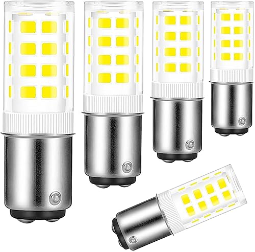 Miniatura 4 de BA15D - Bombillas LED de doble contactobase de bayoneta CC de 120 voltios, 30 vatios-50 W, repuesto de 3000 K, bombillas LED de máquina de coser