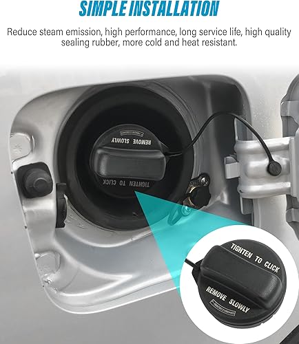 Miniatura 6 de Tapa de gasolina, tapa de combustible, tapas de depósito de combustible de repuesto para automóvil, accesorios de automóvil, tapa de tanque de
