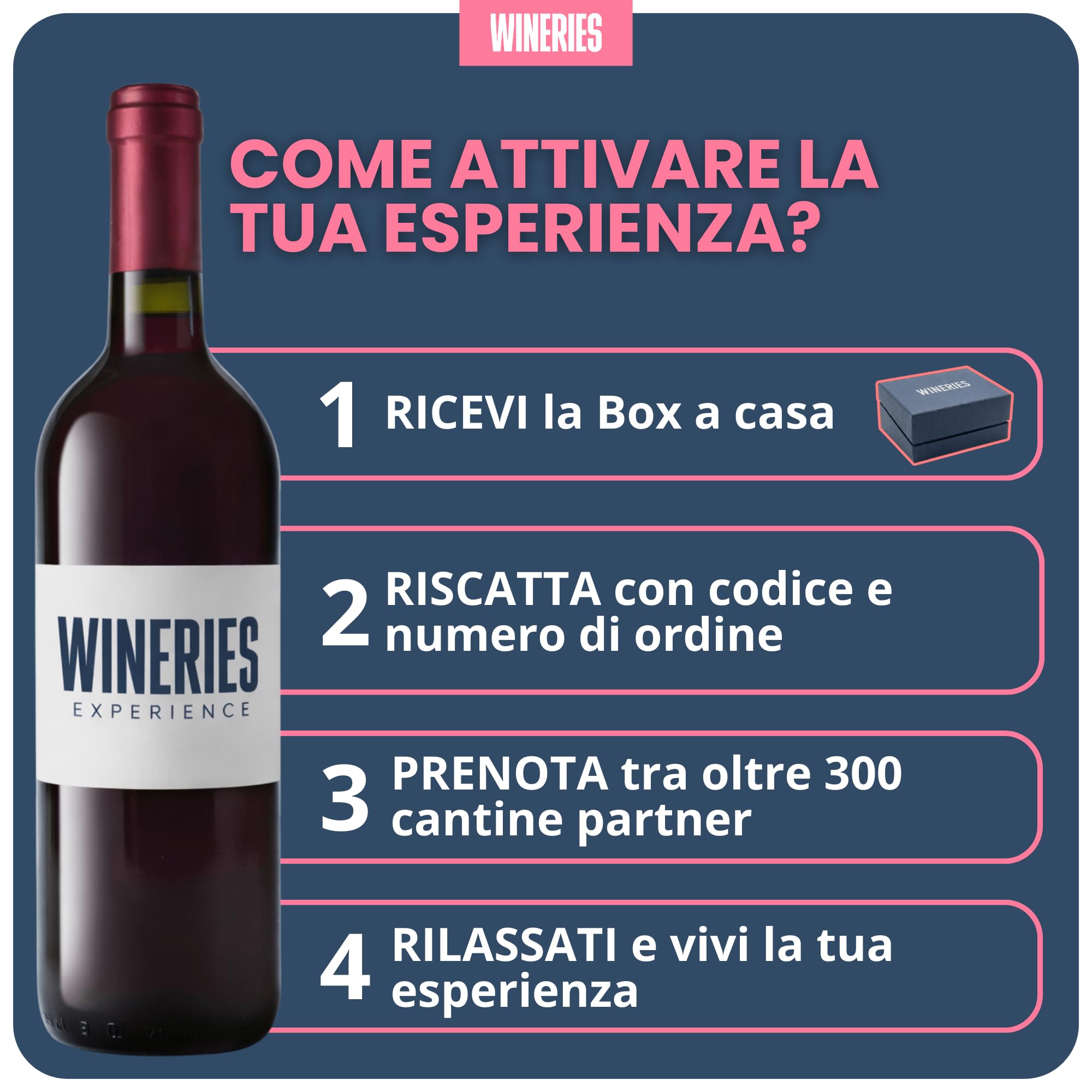 Cofanetto Regalo Degustazione di Vino in Cantina, Visita Guidata in Cantine e Vigneti Italiani – Voucher 12 Mesi - Idea Regalo per Amanti del Vino