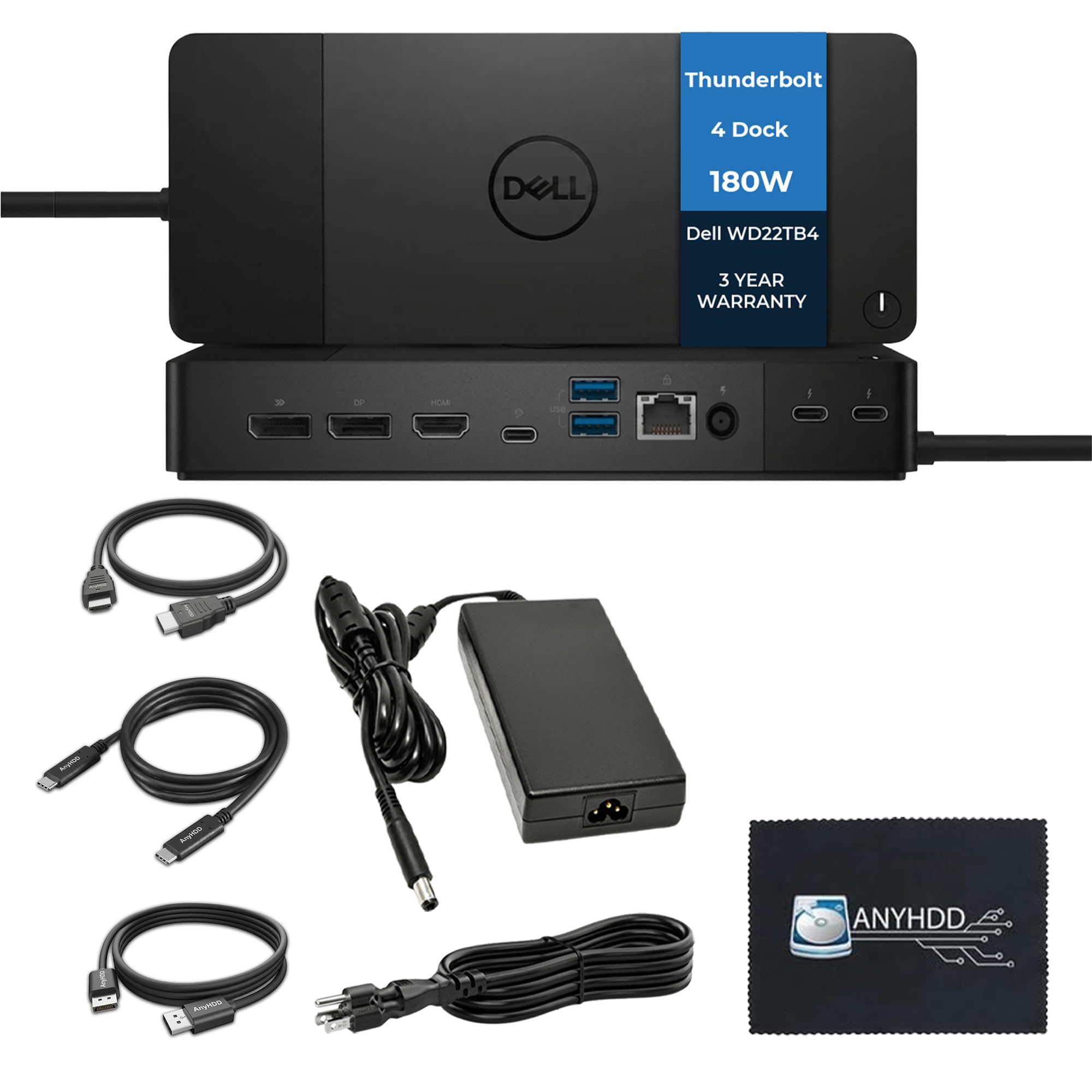 DELL ドッキングステーション ACアダプター付 WD22TB4 Amazon.co.jp: Dell WD22TB4 Thunderbolt 4ドックバンドル - 40Gbps