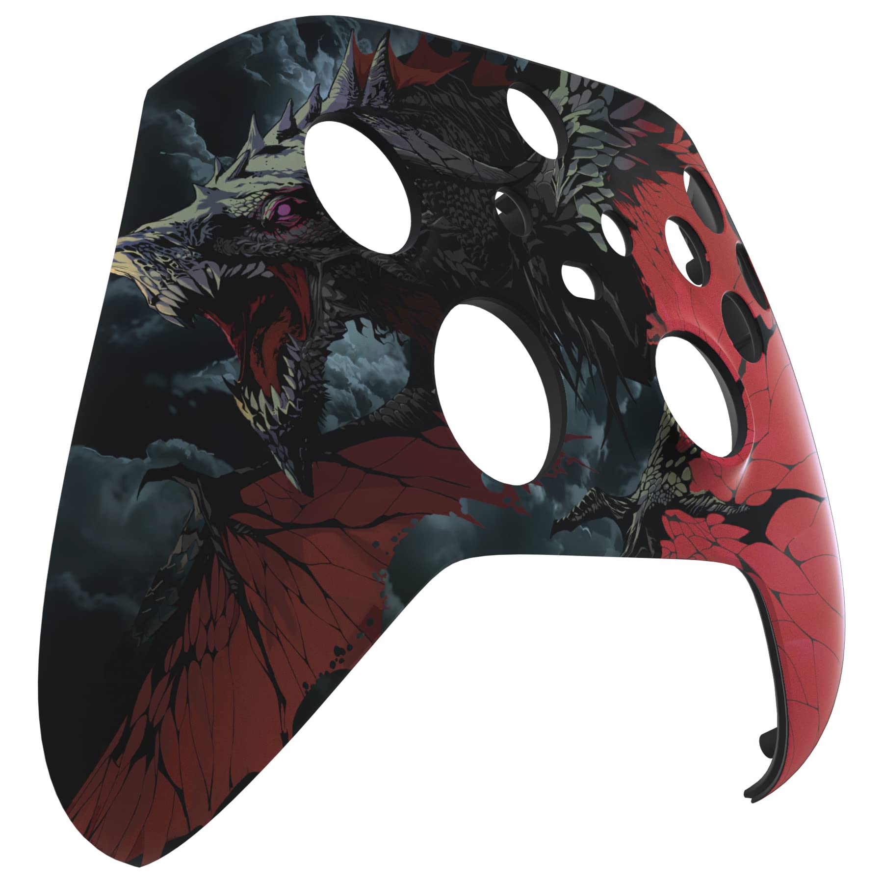 eXtremeRate Custom Shell for Xbox Series X & S Controller - Revitalize Your Controller - Roaring Dragon Replacement Cover Front Housing Cover for Xbox Core Controller Wireless [Control NOT Included] - 5