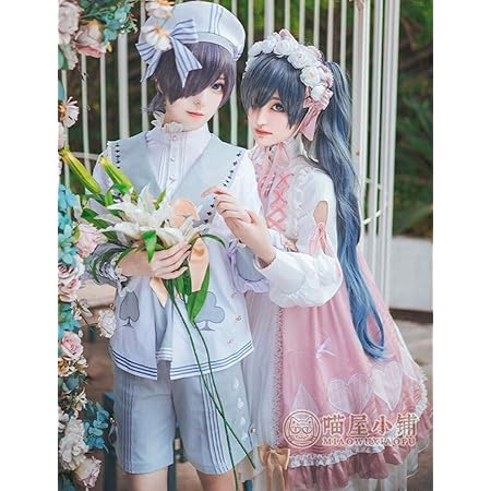 Amazon Ipara コスプレ衣装 アニメ 黒執事 シエル ファントムハイヴ ピンク女装 洋装 Cosplay 衣装 コスチューム 変装 L コスプレ 仮装 通販