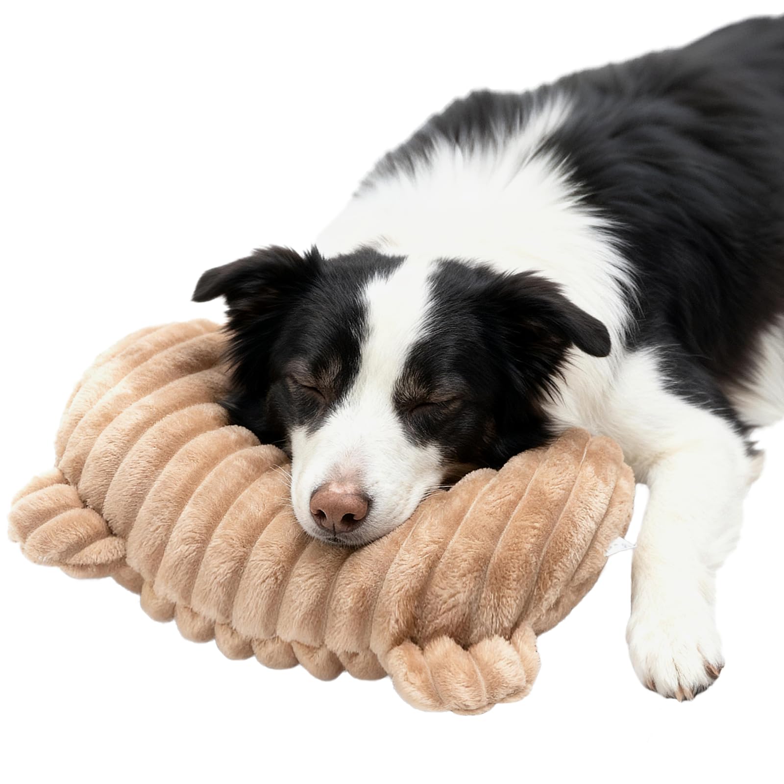 Jiupety Hundekissen U-förmig waschbar, Extra großes orthopädisches Kissen, Spielzeug-Kissen für große Hunde mit Nackenstütze zur Förderung des Tiefschlafs, Braun, Größe XL