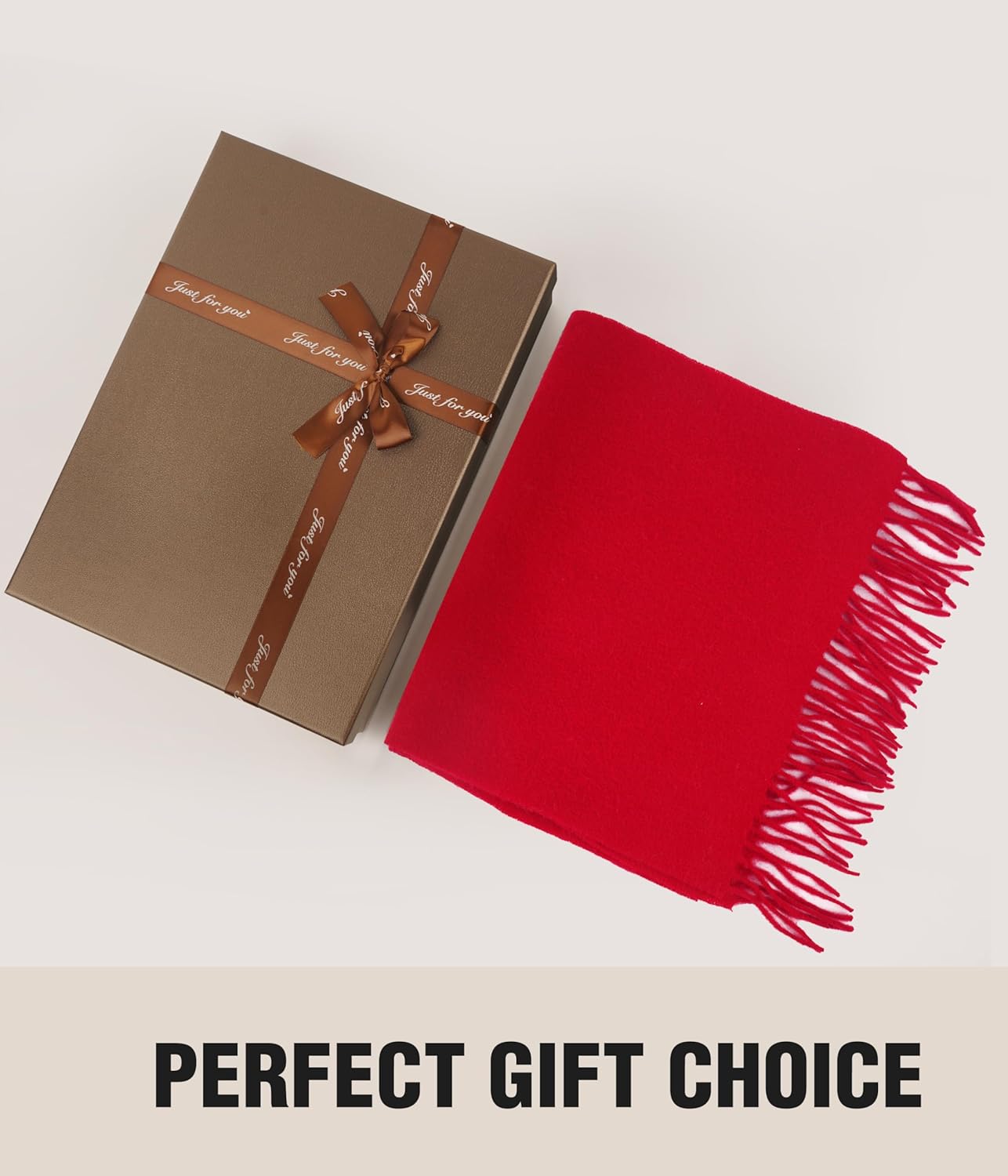 Wool Scarf for Women Men, Merino Wool Scarf Women Winter Cashmere Wrap Oversized Scarves for Cold Weather Travel - Image 6