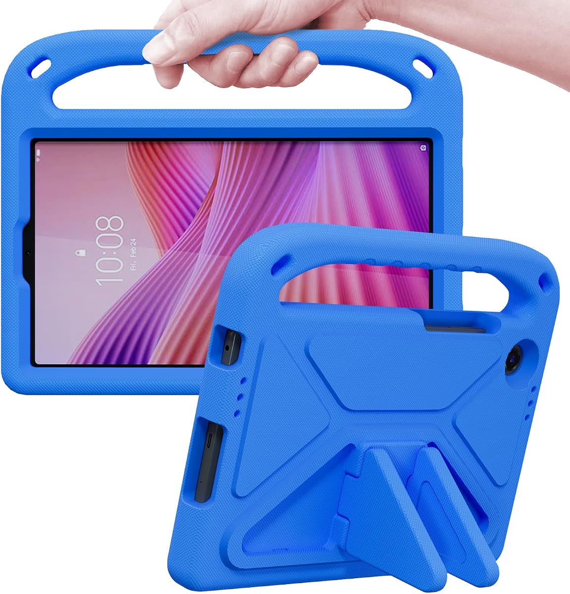 ATOOZ for Lenovo Tab One 8.7" 2025 Case Kids, Blue | Shockproof Cover, Built-in Handle Stand, Easy Carrying, Hands-Free Viewing, For Lenovo K9 Tablet TB305XU /TB305FU