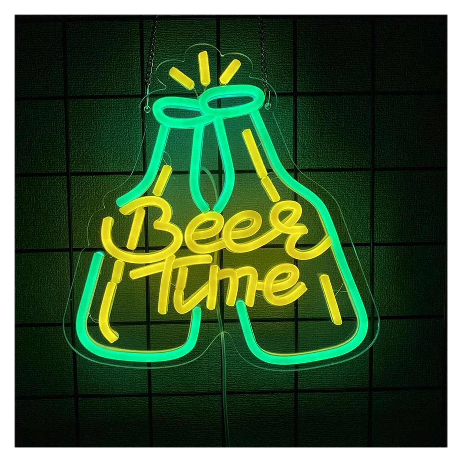 Lemst One Color Signs Lamp Cheers Neon Beer Signs Are Used To Decorate Hotels, Restaurants, Business Neon Lights 27.8Cmх28cm