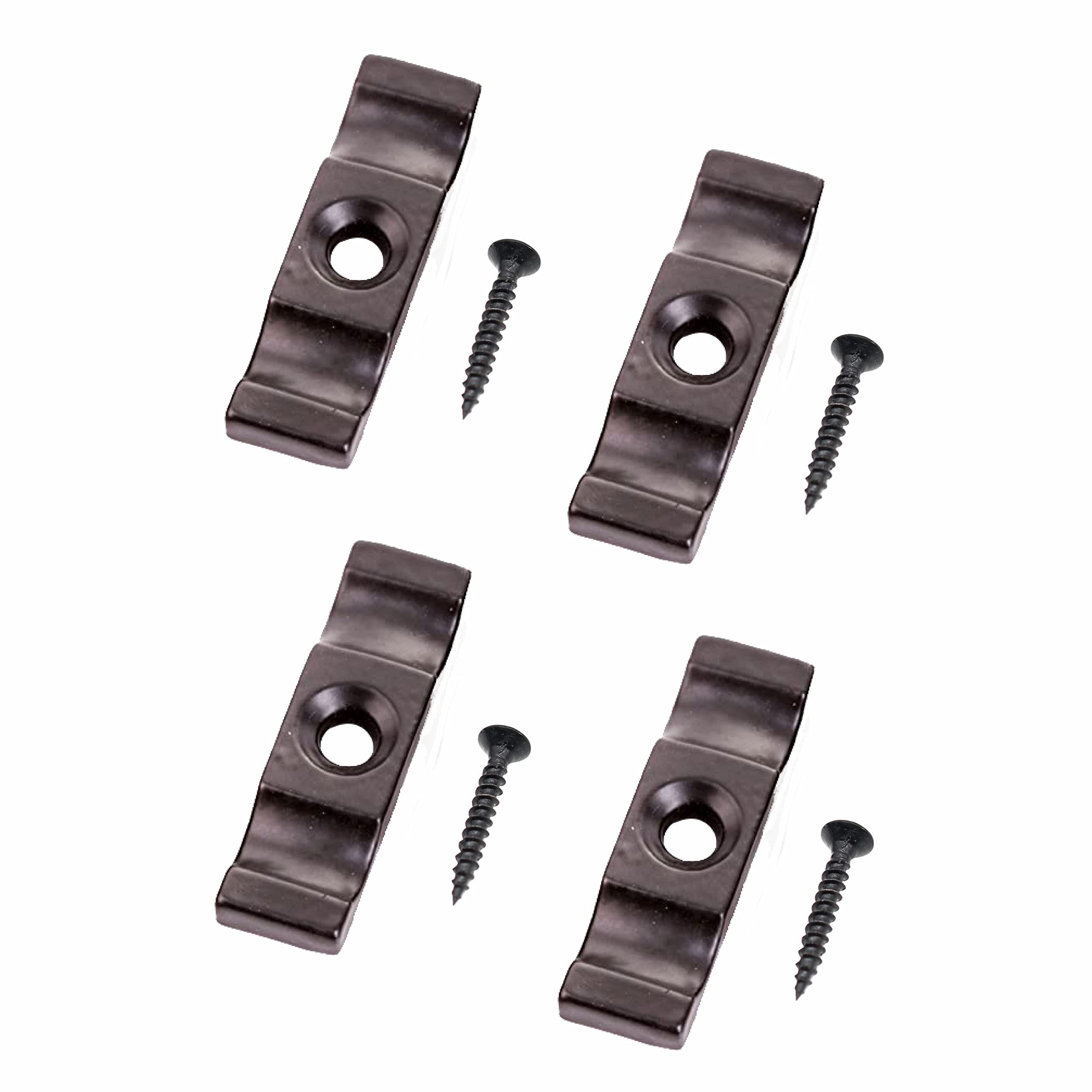 Sul Black Turn Button Latch, For Gates And Shed Door Turn Button Latch, Rabbit Hutch Cages, Thumb Turn Button With Fixing Screw - 50 Mm (4)