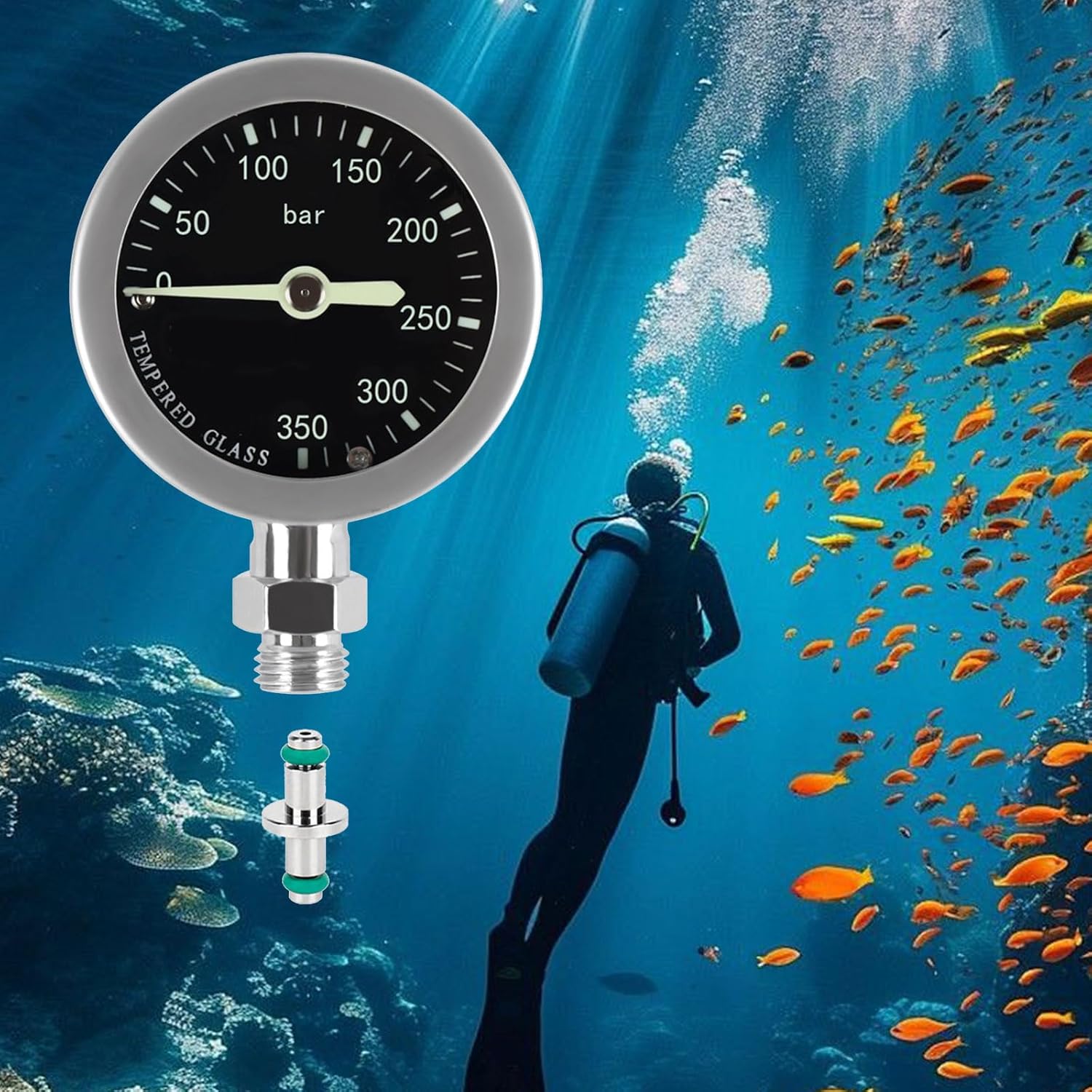 ダイビング残圧計交換テクニカルダイビングゲージ機器潜水艦高精度