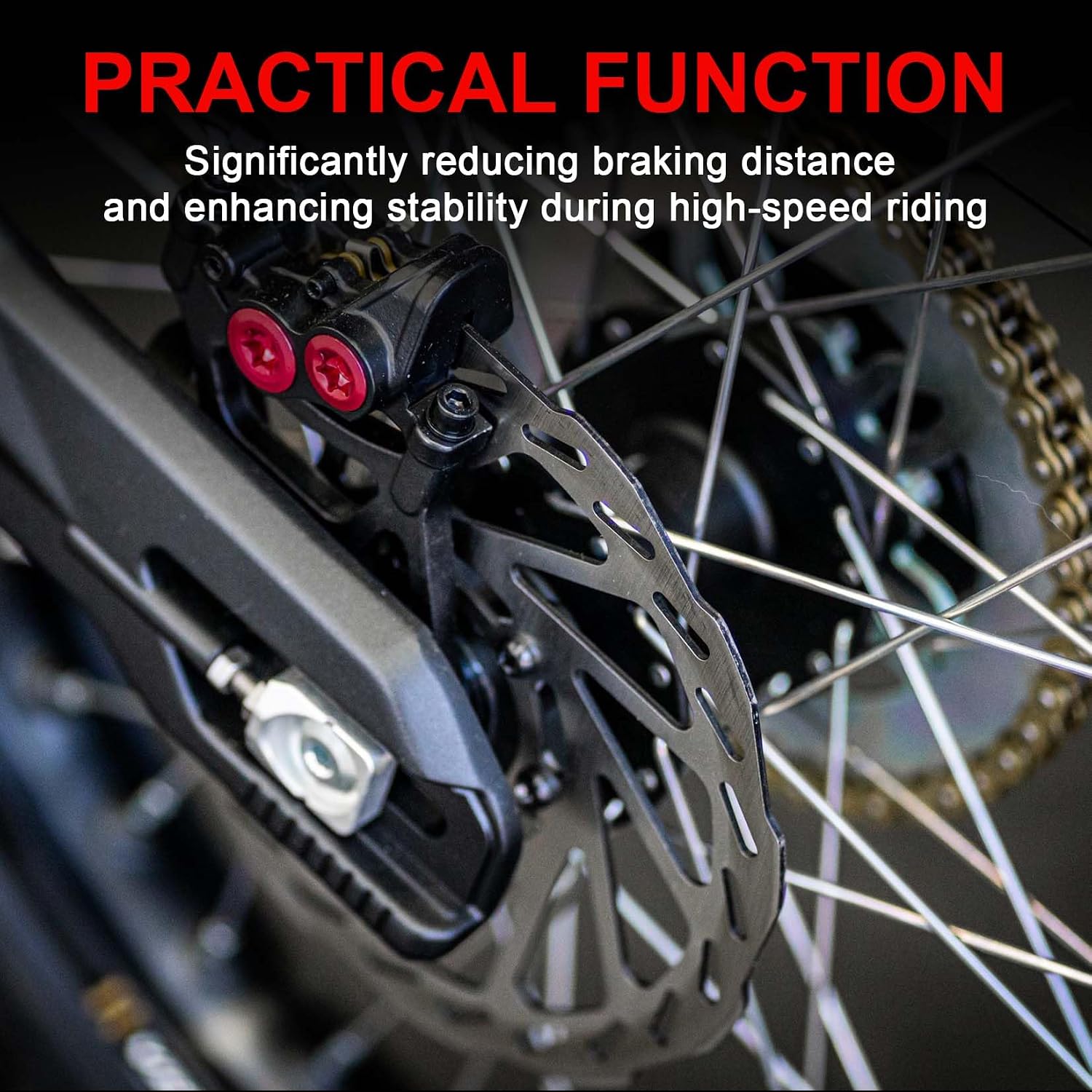 Front Brake Disc - PSLER Motorcycle Brake Rotor for Electric Dirt Bike Compatible with Talaria Sting X3 MX3,1 Piece, Chrome