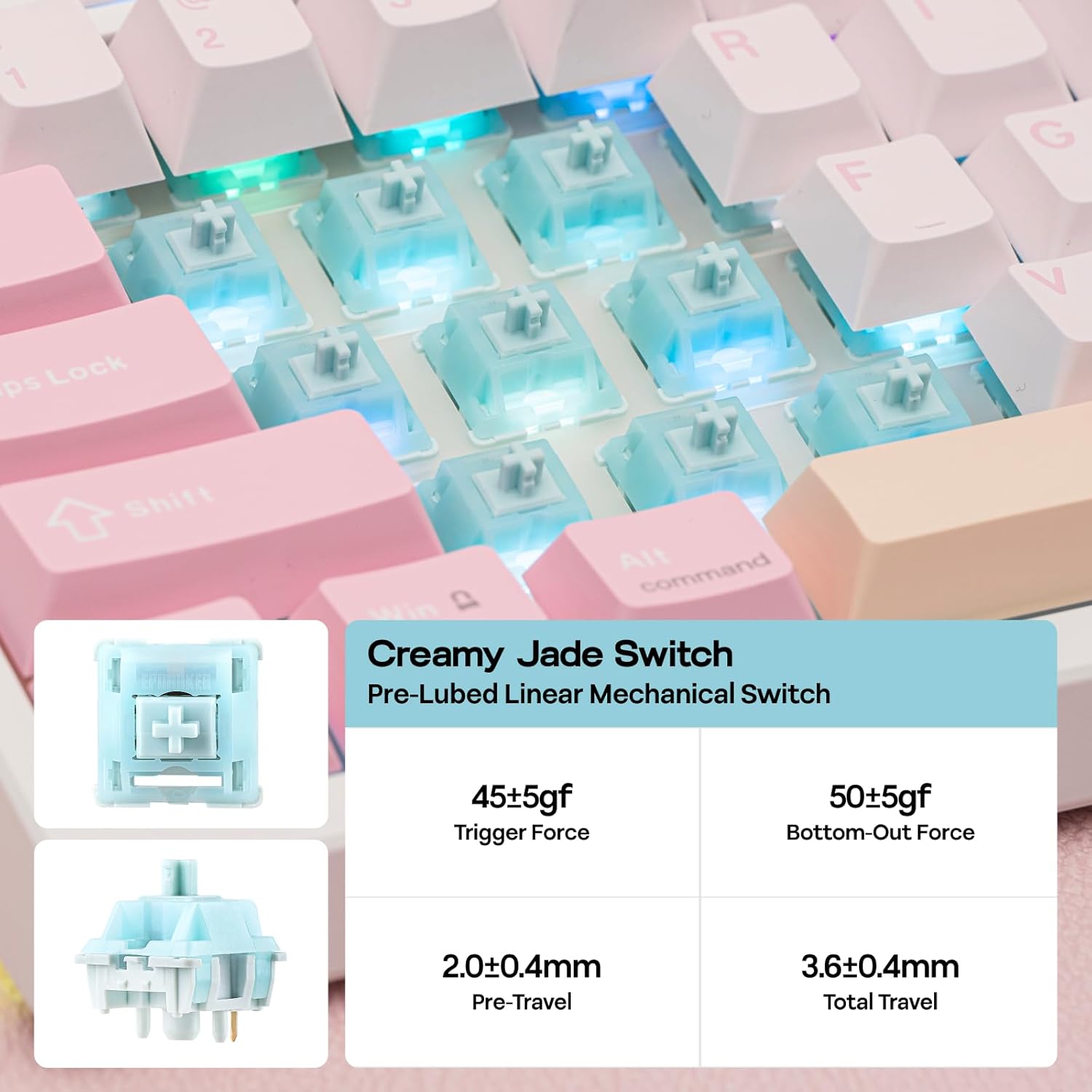 EPOMAKER TH108 PRO Full Size Mechanical Keyboard with Screen & Knob, Wireless Gaming Keyboard with 10000mAh, Creamy Gasket, Hot Swap, Custom Driver, RGB Backlight, NKRO (Pink, Creamy Jade)