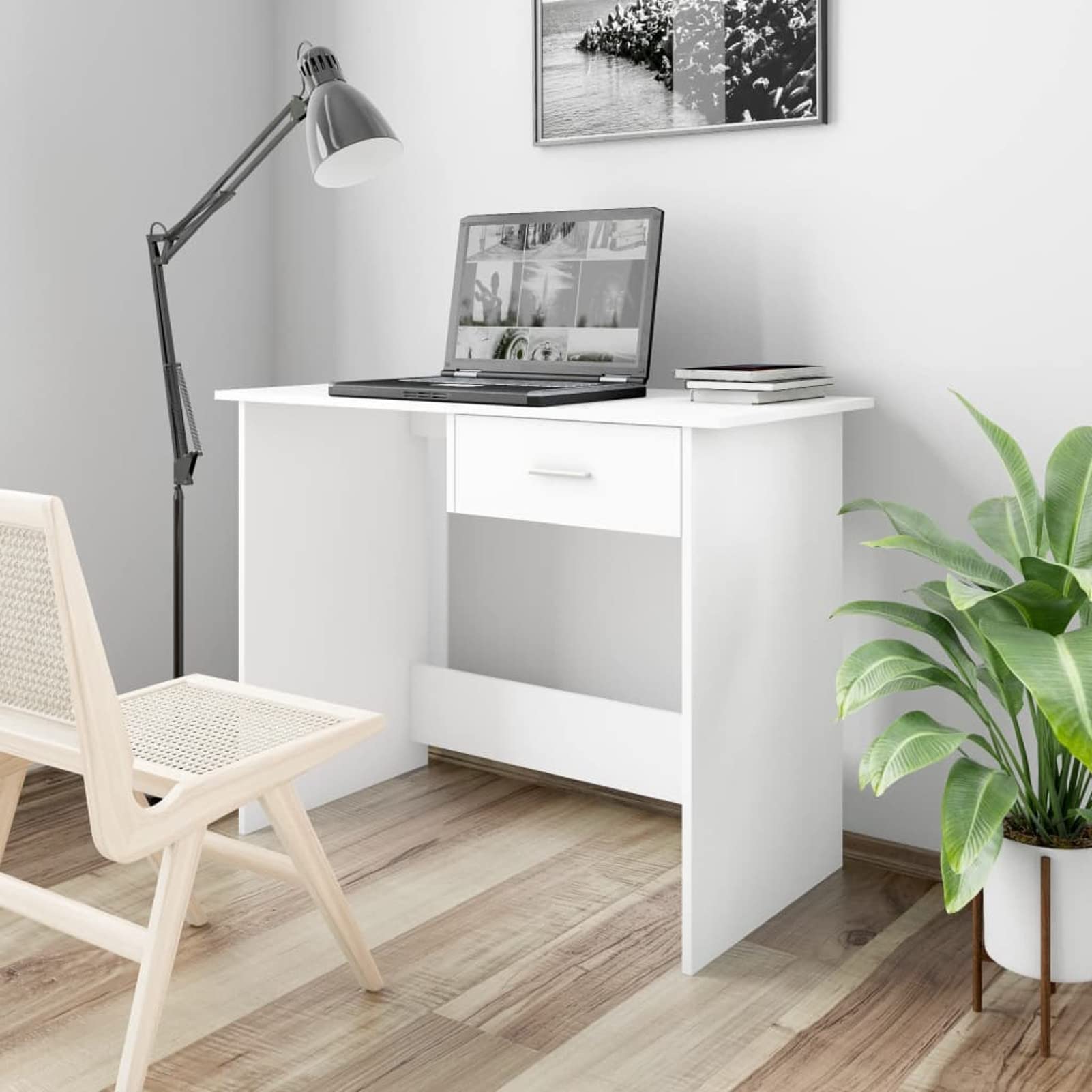 Bureau blanc 100 x 50 x 76 cm en bois multicouche, bureau, bureau, bureau, bureau, bureau, bureau, bureau, bureau, bureau, bureau, bureau, bureau, bureau, bureau, bureau, mobilier studio