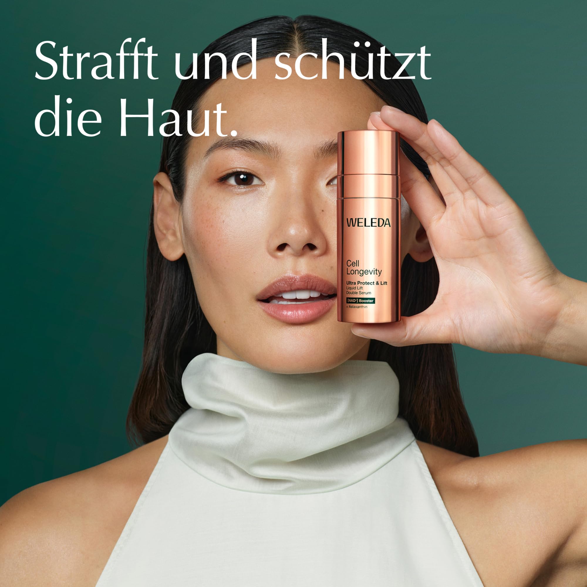 WELEDA Cell Longevity Ultra Protect & Lift Liquid Lift Double Serum - Gesichtspflege Serum mit [NAD⁺] Booster & Astaxanthin schützt vor Hautalterung & strafft die Haut (Naturkosmetik, vegan, 50ml)