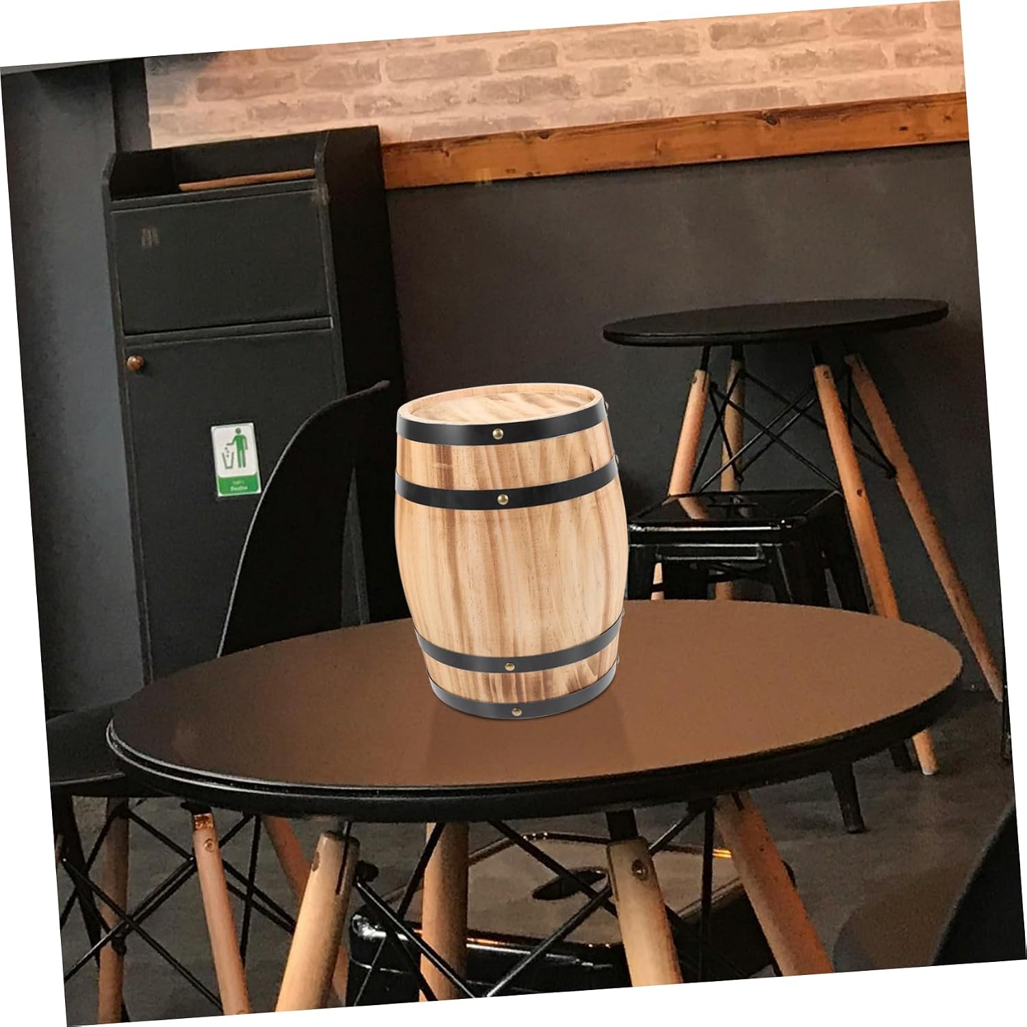 Ciieeo Wooden Barrel Craft Antique Wine Storage Bucket for Home Bar Decor Wine Barrel Decoration for Kitchen Garden Elegant Wooden Prop for Aesthetic Display