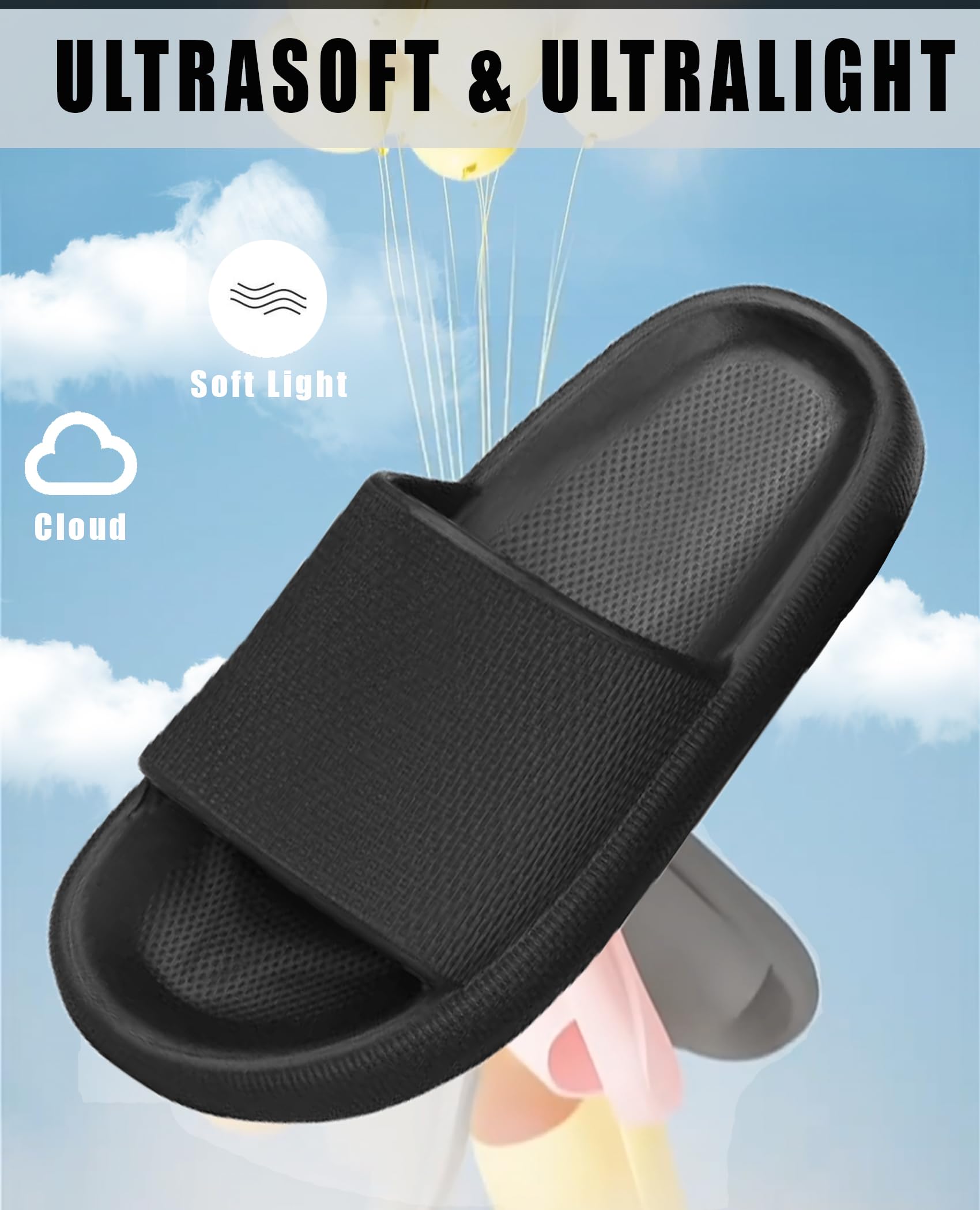 Donpapa Ciabatte Casa Donna Estive Pantofole Nuvola Uomo Originali Piscina Slides Gomma Cuscino Doccia Sandali Antiscivolo Scarpe da casa