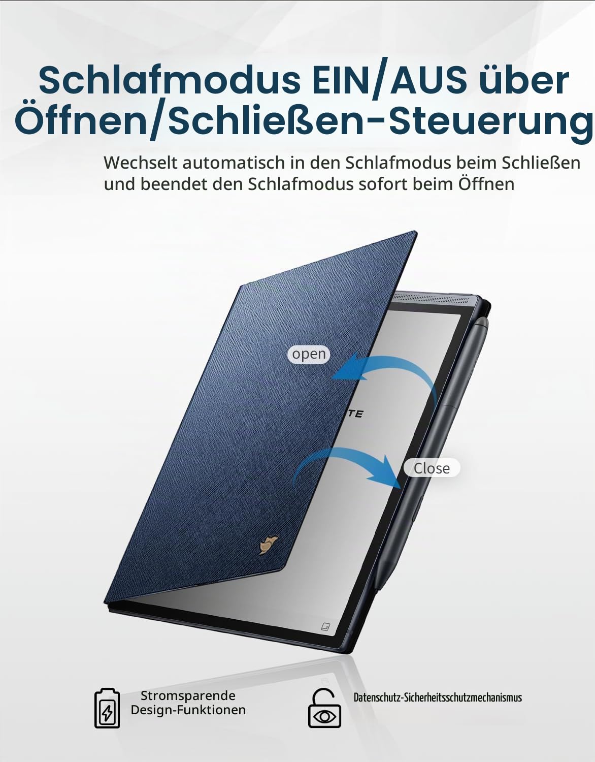 iFLYTEK Blaue Schutzhülle 8,2" AINOTE Air 2 E-Ink-Notiz-Tablet (Blaue Hülle)