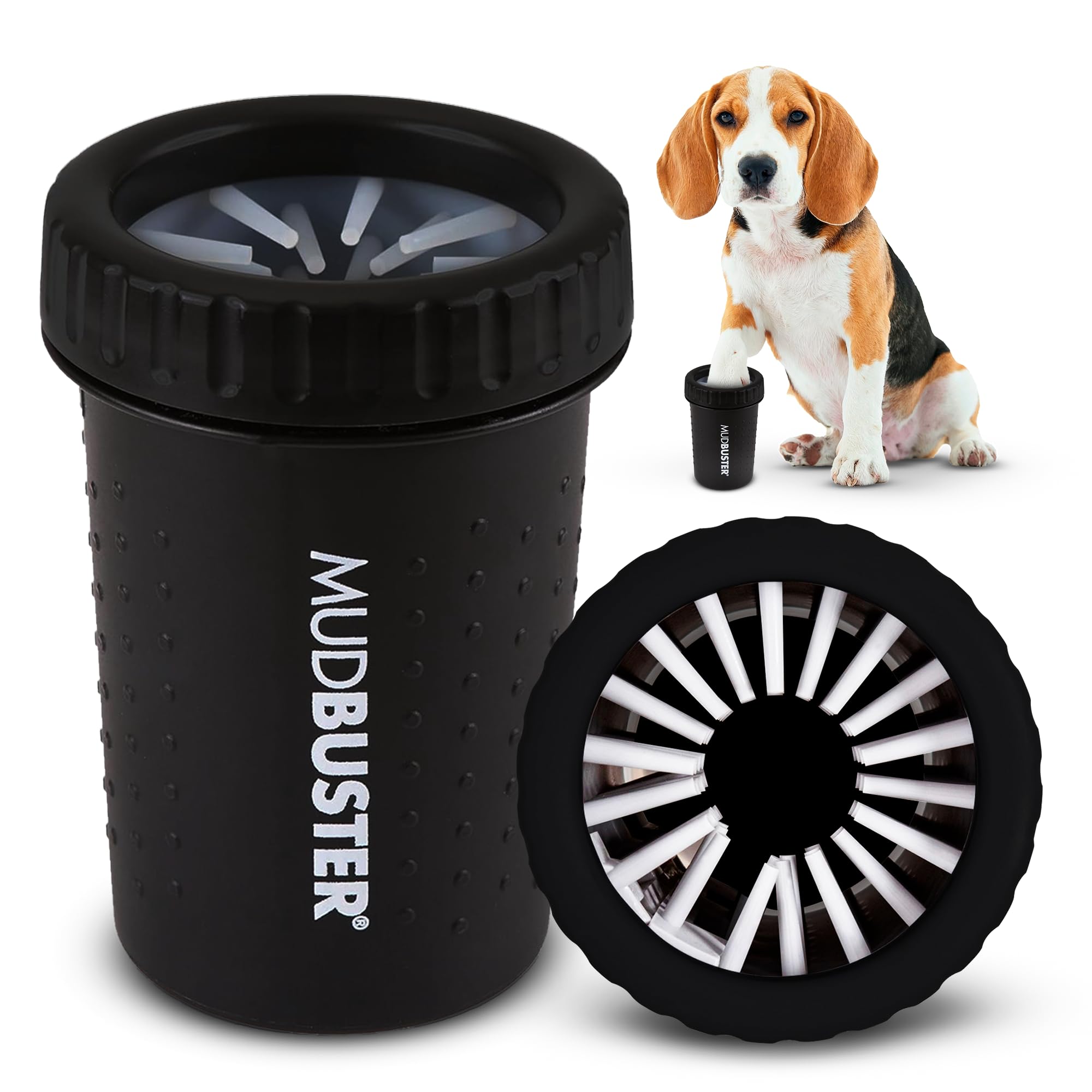 DexasMedium Dog Paw Cleaner, Matte Black - Premium Quality Pet Supplies and Dog Accessories - Easy to Use and Clean MudBuster for Dogs - Patented Product - BPA Free