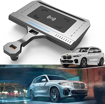 2022 upgrade wireless car charger compatible with bmw x5 2019 2020 2021x6 2020 2021 center console accessory panel qi 15w qc 3 0 fast charging for i