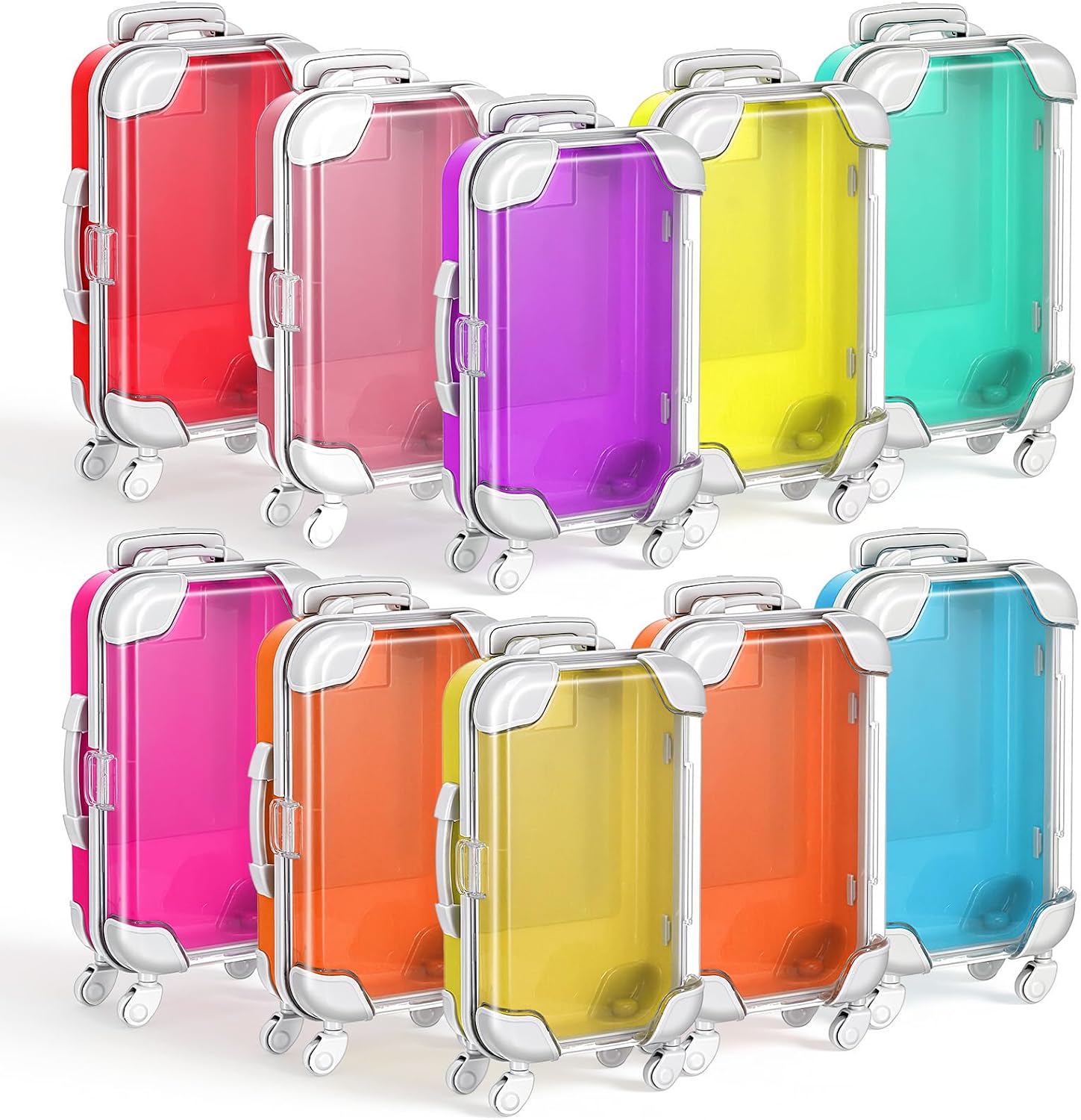 Ckhoid 10 Pack Suitcase Party Favor Gift Box Mini 6.7 x 3.8 x 2 Inches
