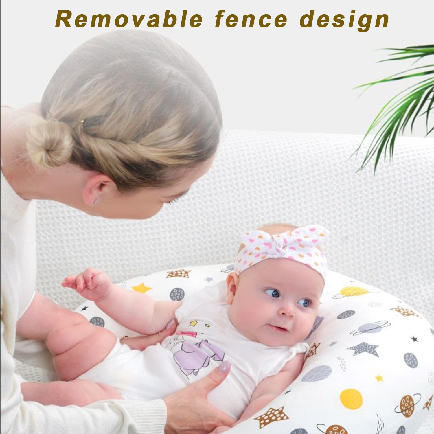 Coussin Allaitement,Grande Taille Coussins d'allaitement,Coussin d'allaitement en Mousse à mémoire de Forme avec Housse Amovible. Conception Ergonomique adaptée à TOU (3 pièces)