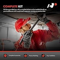 Vista 7 de A-Premium Kit de 10 piezas de suspensión delantera, brazo de control inferior delantero, extremo de barra de acoplamiento interior y exterior, barra