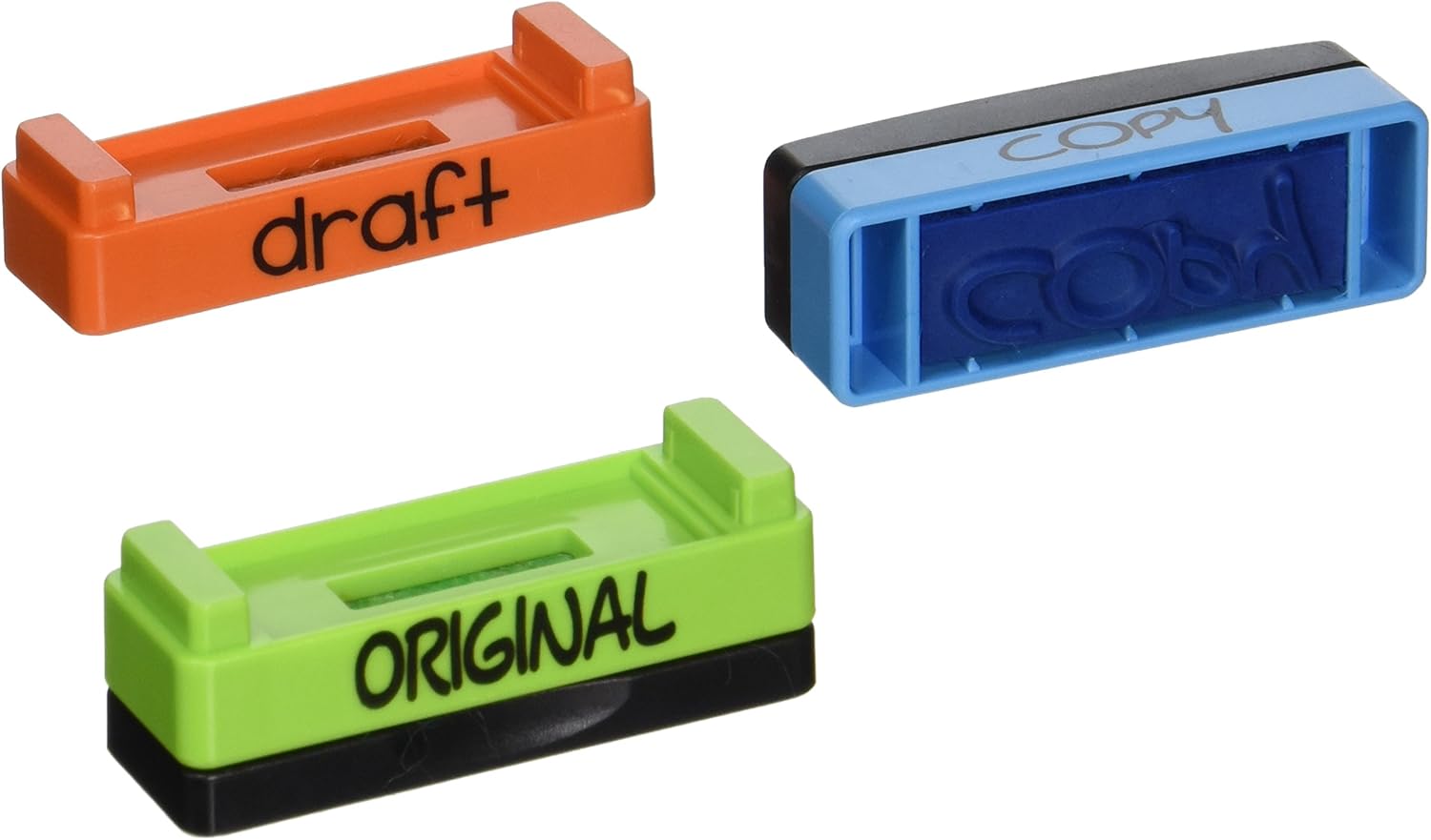 Stack Stamp Pre-Inked Triple Message Stamp, Copy, Draft, Original (8801)