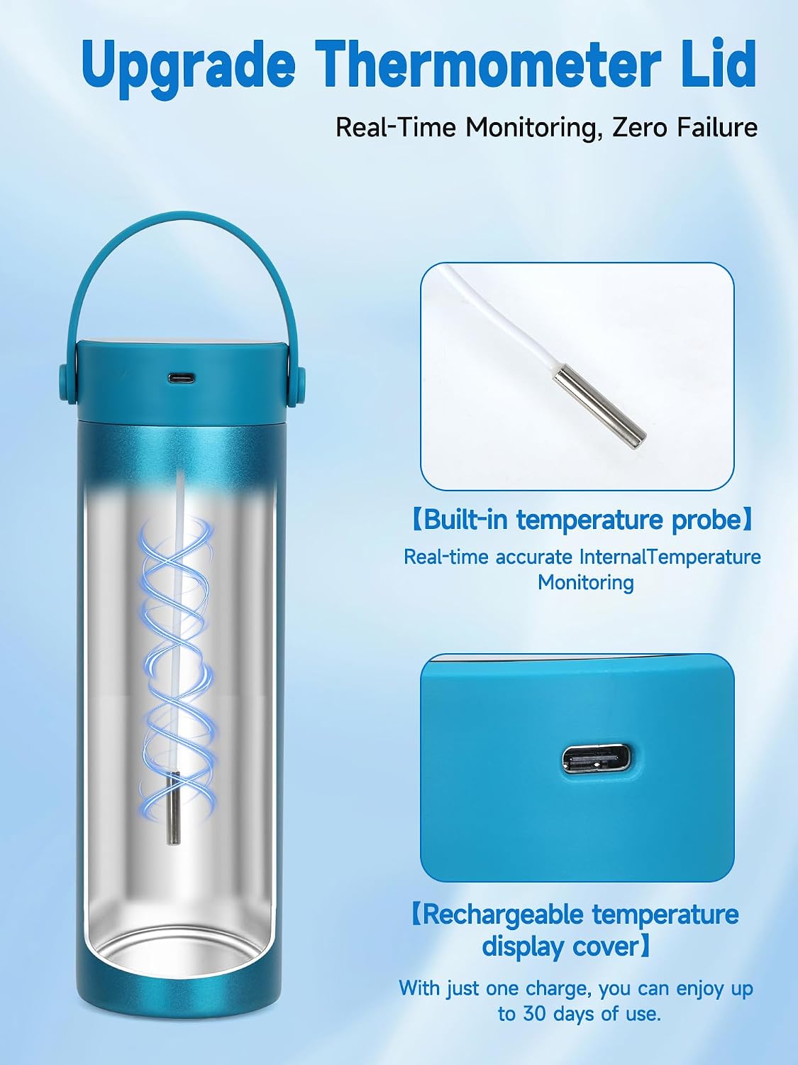 Insulin Cooler Travel Case, GLP1 Travel Case TSA Approved (Ice Blue) image 3