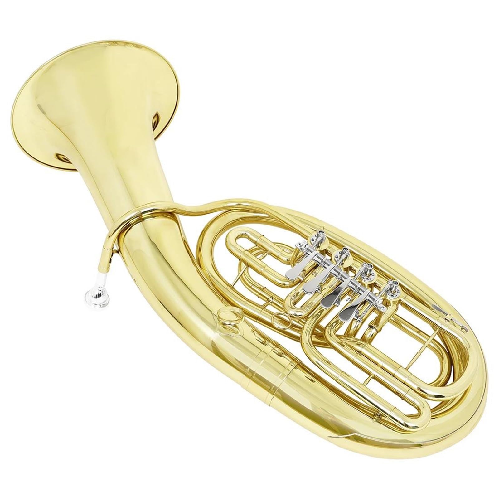 Eufonium Euphonium 4 Płaskie Klawisze Instrument Muzyczny Z Mosiężnym Korpusem Profesjonalne Części I Akcesoria Baryton(Type3 980)