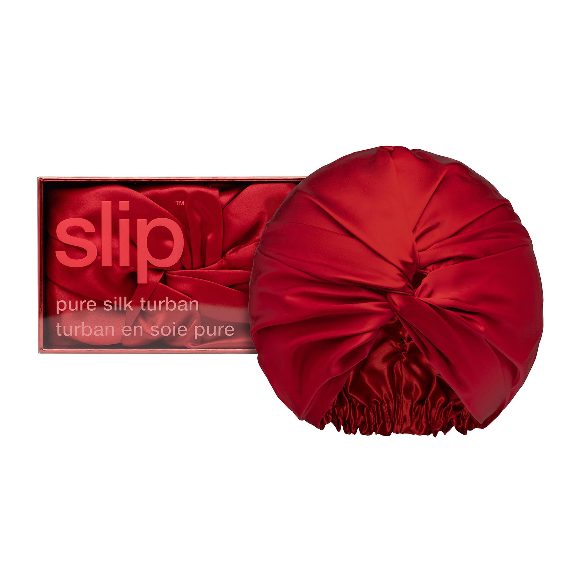 Slip Women's Scarlet Pure Silk Turban - 100% Mulberry Silk, Ultra Soft & Gentle On Hair, Prevents Breakage & Frizz
