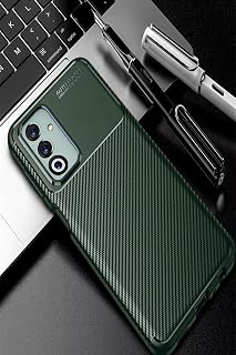 CONSTRAIN - Oppo A5 (2025) ile Uyumlu Kamera Korumalı Karbon Tasarım Koruyucu Lüx Silikon Kılıf - Haki