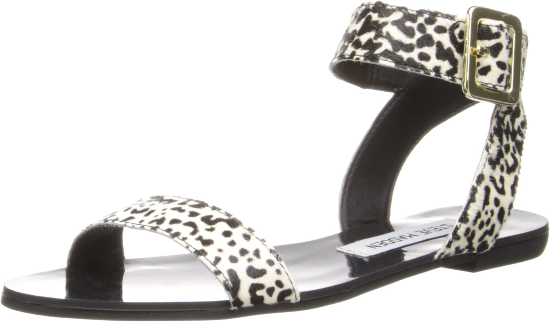 Steve Madden Women's Flexi-p, Black/White, 5.5 M US