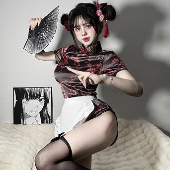 Women's sexy cosplay Japanese cheongsam underwear Chinese women's cute maid Halloween costume