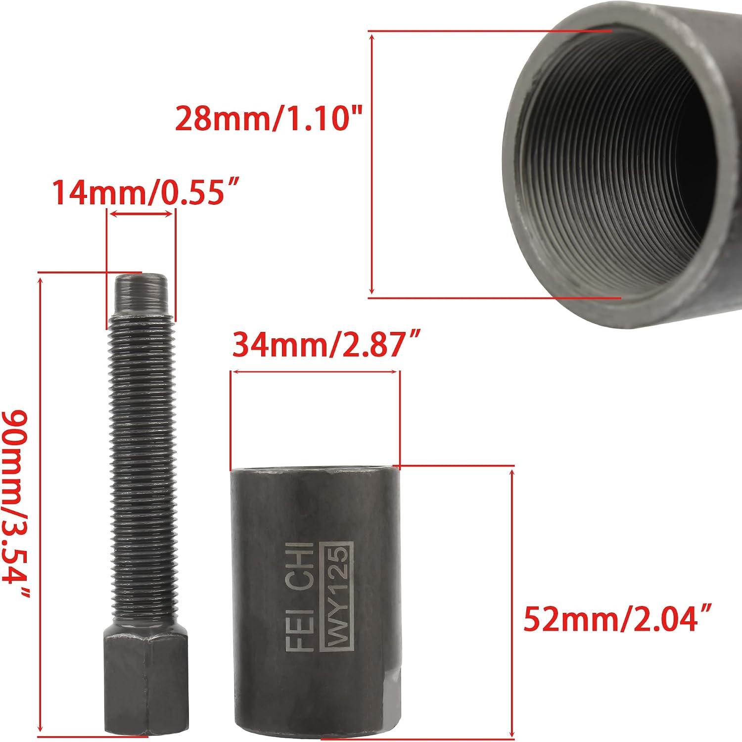 28mm Magneto Flywheel Puller Compatible with 4 Stroke 49cc 50cc 70cc 100cc 125cc 150cc Engine Scooter ATV 4 Wheeler Go Kart Dirt Bike Motorcycle