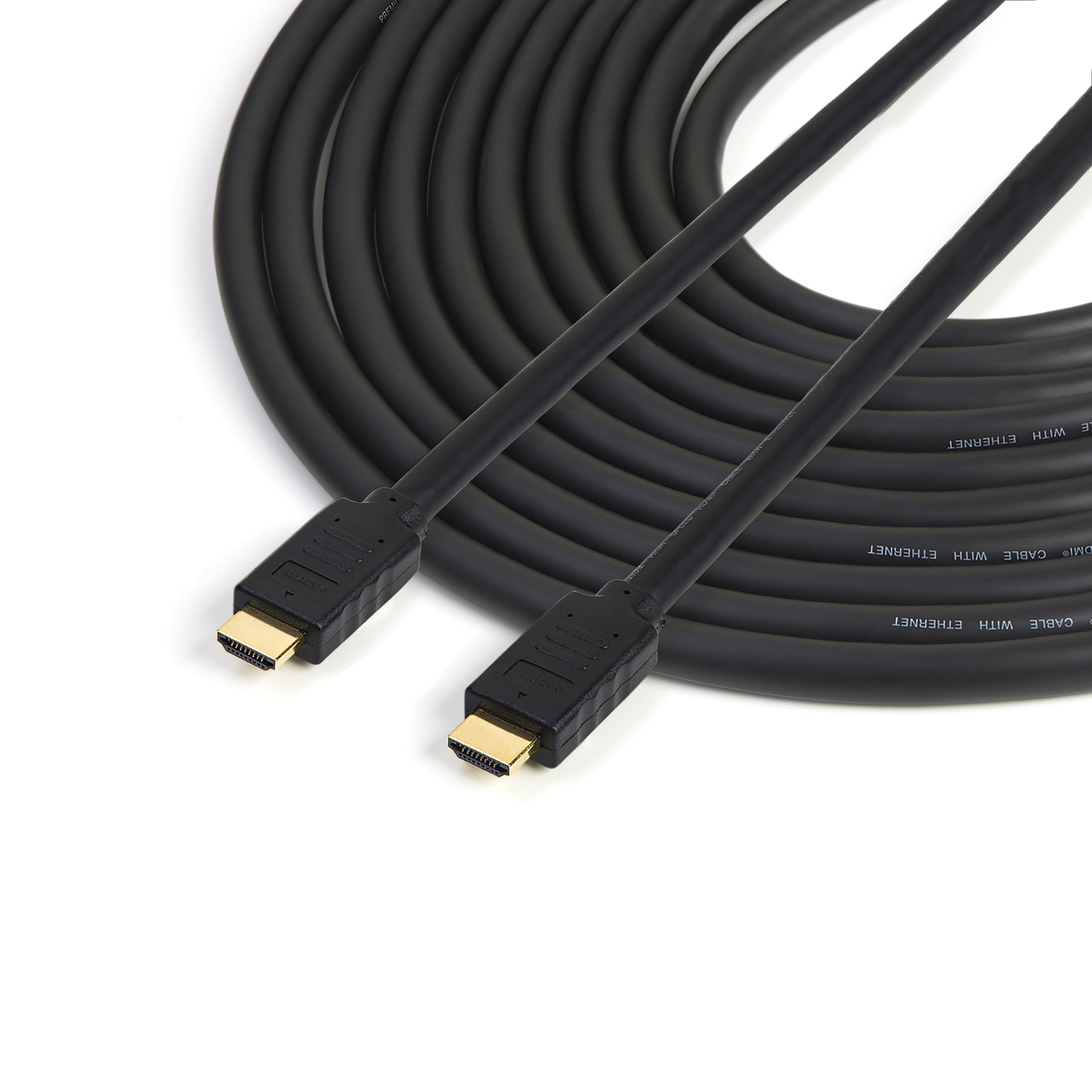 StarTech Cable HDMI 2.0 Certificado con Ethernet 7m 4K 60Hz HDR10 Negro | Conectores chapados en oro, Blindaje EMI de lámina Al-Mylar, Ideal para TV monitor y proyector, Retrocompatible con HDMI 1.4