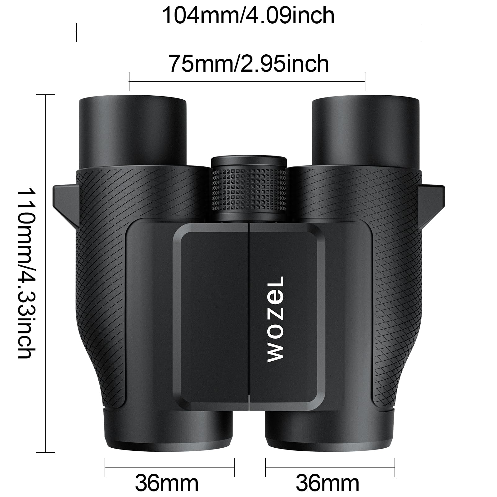 Wozel - Binocolo compatto 20 x 25 per adulti e bambini, ad alta potenza, con visione bassa, visione bassa, per bird watching, concerto, crociera, viaggi, leggero piccolo prisma Porro FMC con custodia