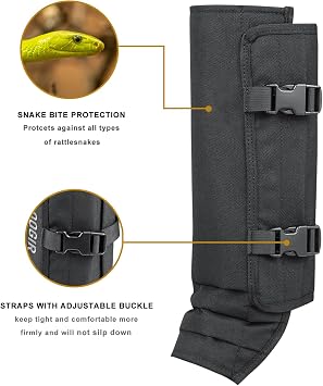 UIIHUNT Snake Gaiters, Waterproof Snake Chaps Snake Gaiters for Men and Women, Adjustable Snake Bite Protection Snake Guards