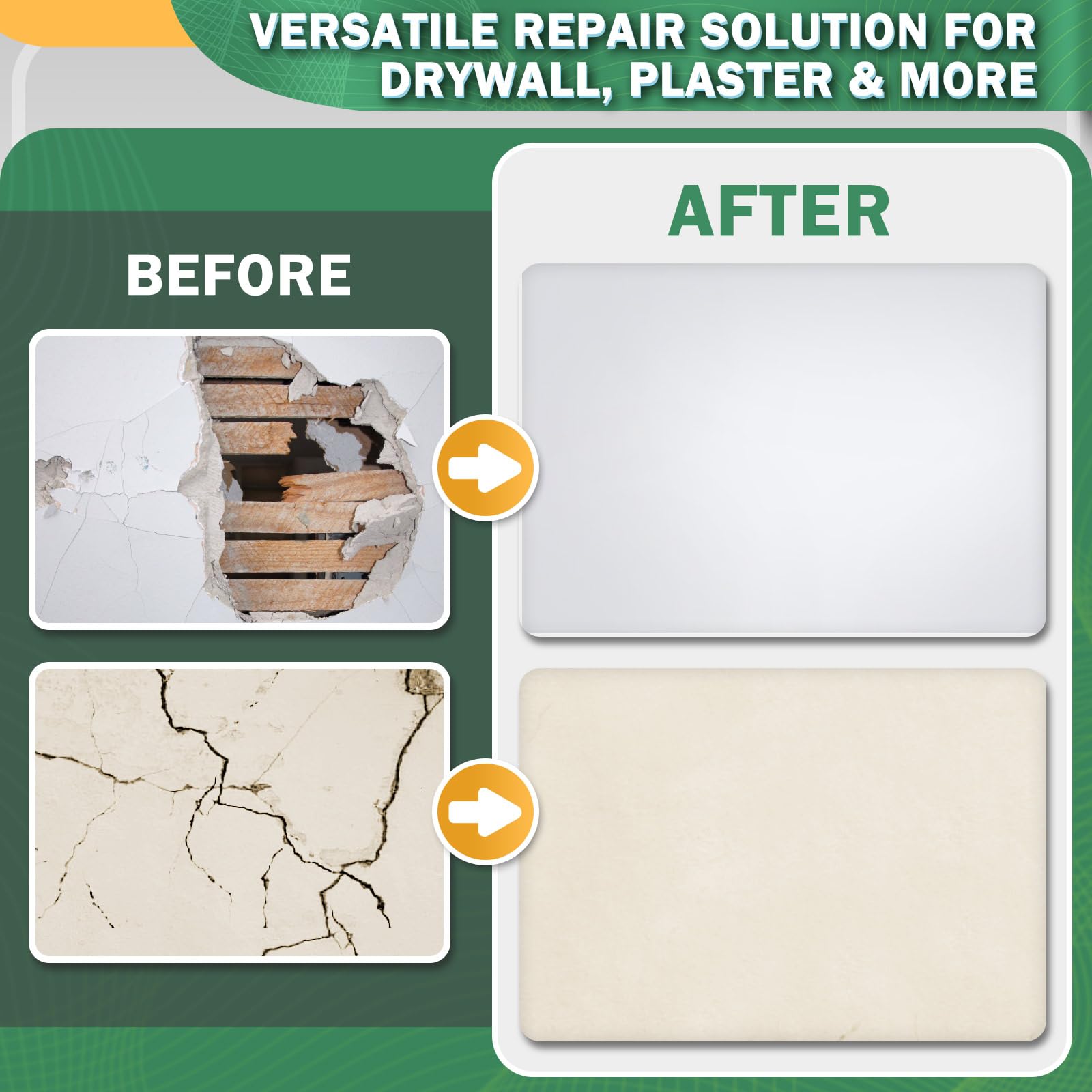 Snapklik.com : Seloom 12 X 12 Inch Drywall Repair Kit - Heavy Duty Self ...