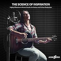 Vista 8 de Paneles de espuma a prueba de sonido de 2 pulgadas, paquete de 24 paneles acústicos insonorizados con adhesivos, espuma absorbente de sonido