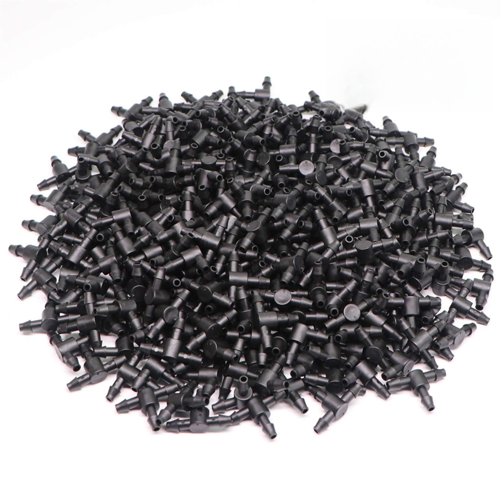 Gartenschlauchanschluss 1/4 "Schlauch Dripper Wasser T-Connector Kunststoff Barrett 4 / 7mm Rohrschlauch Gießkupplung Gelenkgarten Micro Tropf Bewässerungstool Für Gartenschlaucharmaturen