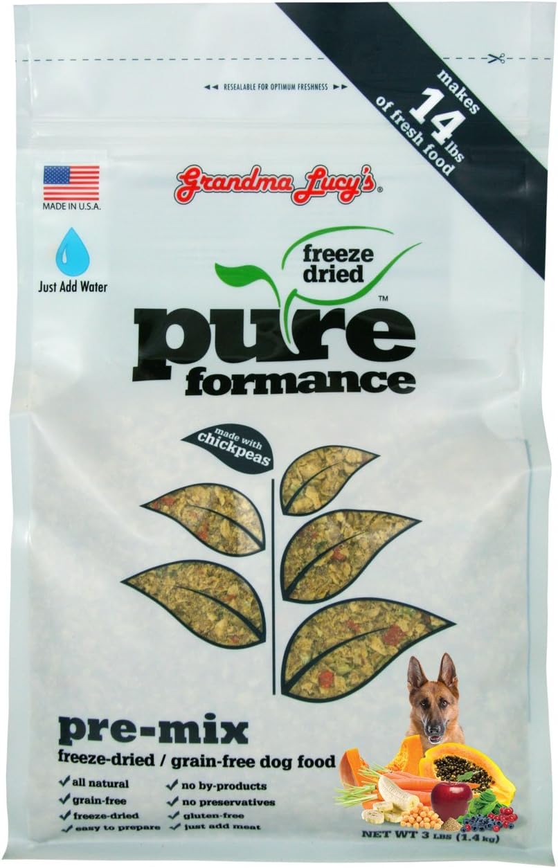 Grandma Lucy's Pureformance Grain-Free/Freeze-Dried Dog Food Pre-Mix 3 Pounds