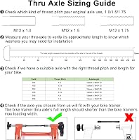 CXWXC 12mm Thru Axle kerékpár edzőgéphez - M12 adapter hátsó kerékhez 4
