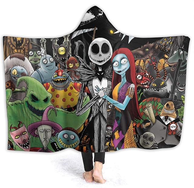 The Nightmare Before Christmas Fleece Throw Blanket Soft and Warm Flannel Blanket for Couch SofaBed 60"X50"