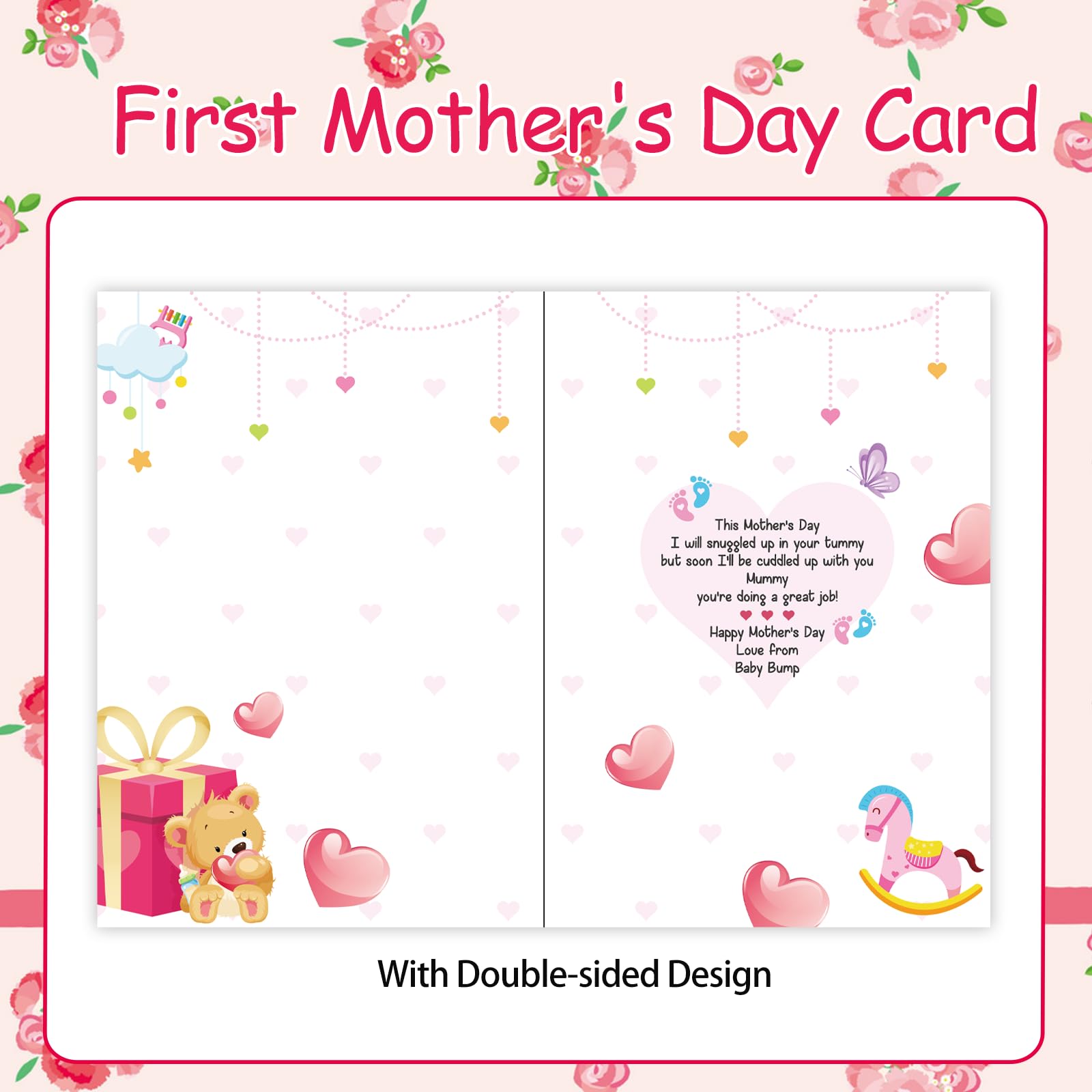 HOWAF First Mothers Day Card, Happy Mother's Day Card Mothers Day Cards for Mum First Mother's Day Card, Mothers Day Keyring - Image 4
