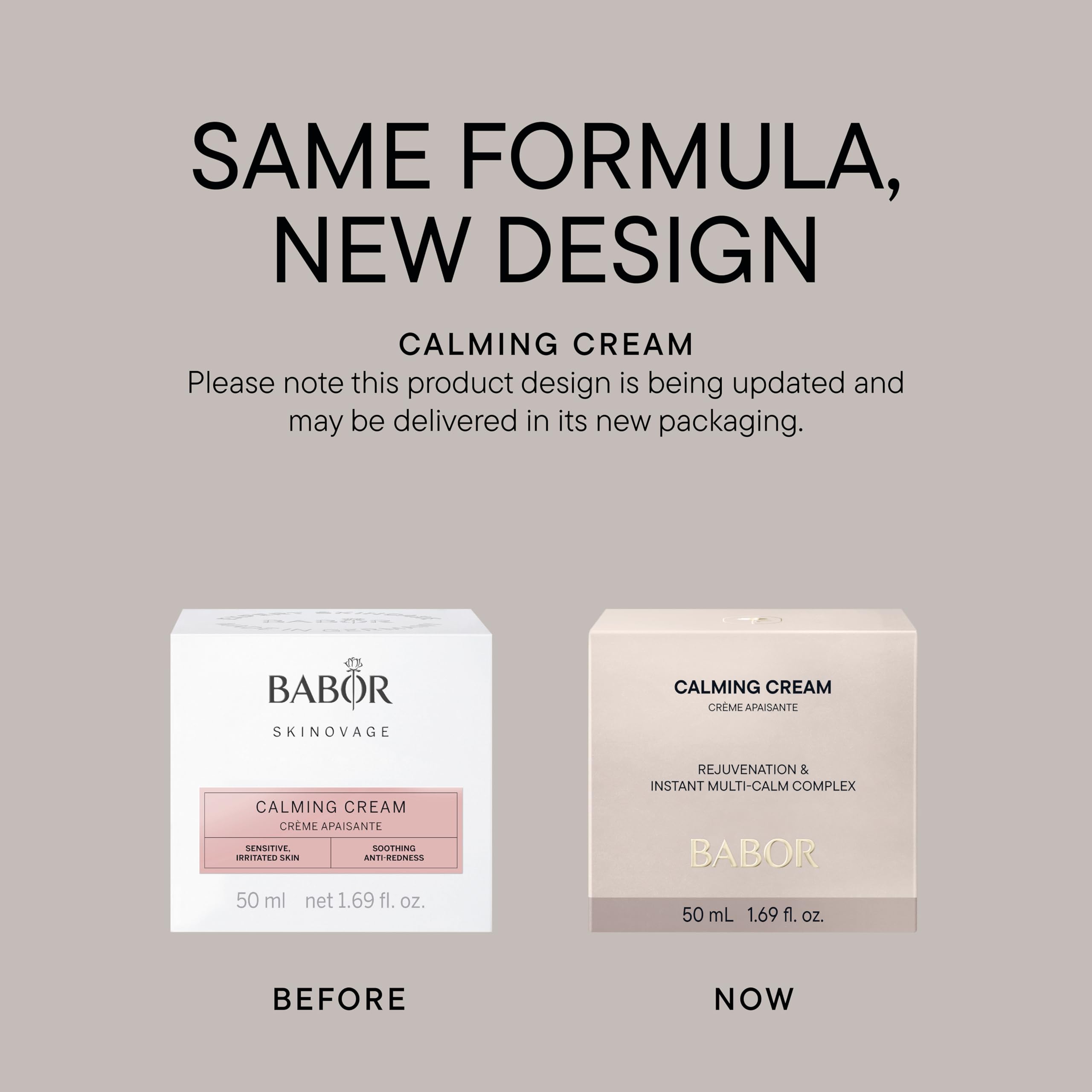 BABOR SKINOVAGE Calming Cream, krem do twarzy do skóry wrażliwej, pielęgnacja nawilżająca, bez barwników lub substancji zapachowych, formuła wegańska, 50 ml