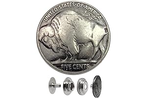 Hides & Knives Decorative Buffalo Nickel Snaps: Premium Quality for Leather Projects